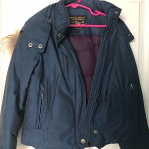 Girl Authentic Winter Jacket navy blue color